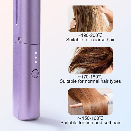 Rechargeable Mini Hair Straightener Brush