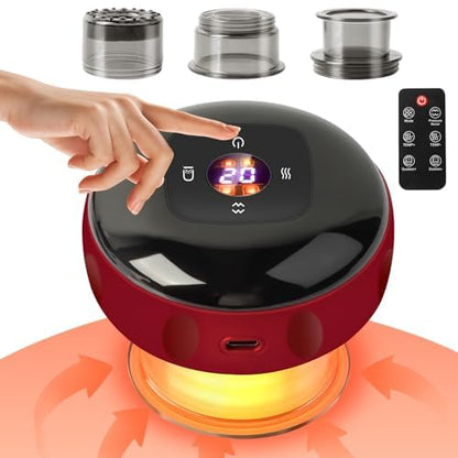 Smart Electric Cupping Massager – 5-in-1 Pain Relief & Detox (Red)