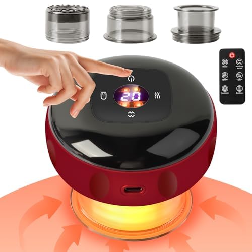 Smart Electric Cupping Massager – 5-in-1 Pain Relief & Detox (Red)