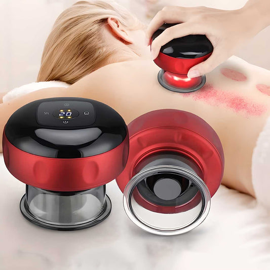 Smart Electric Cupping Massager – 5-in-1 Pain Relief & Detox (Red)