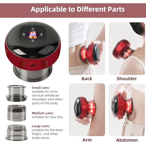 Smart Electric Cupping Massager – 5-in-1 Pain Relief & Detox (Red)