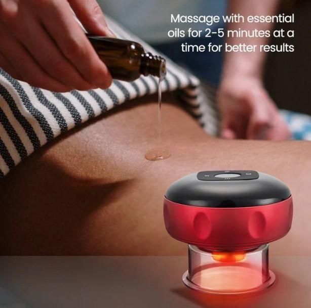 Smart Electric Cupping Massager – 5-in-1 Pain Relief & Detox (Red)