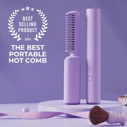 Rechargeable Mini Hair Straightener Brush