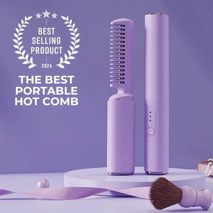 Rechargeable Mini Hair Straightener Brush