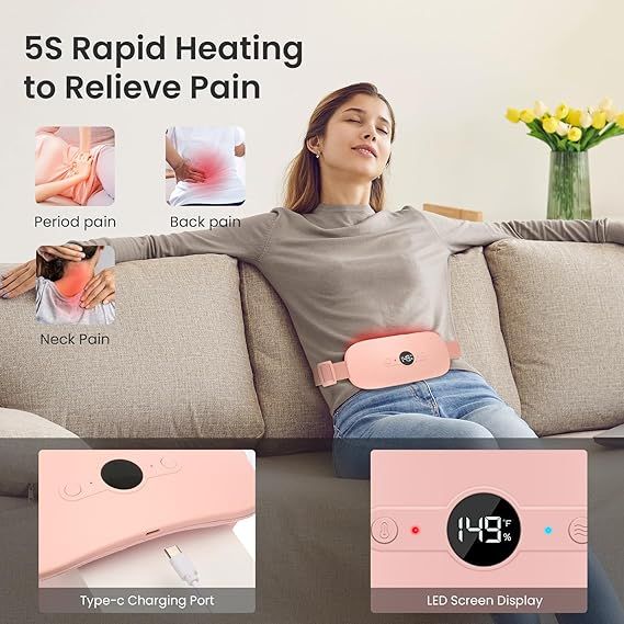 Cramp-Free Period Pain Relief Massager with Heating Pad