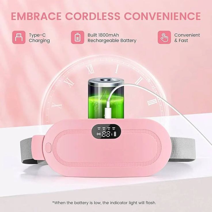 Cramp-Free Period Pain Relief Massager with Heating Pad